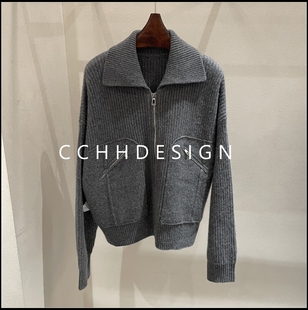 百搭时尚 欧洲站女装 韩版 新款 山羊绒洋气纯色简约宽松外套 2025冬季