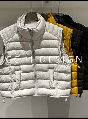 欧洲站女装2026秋冬新款轻量立领马甲女百搭面包服背心外套保暖