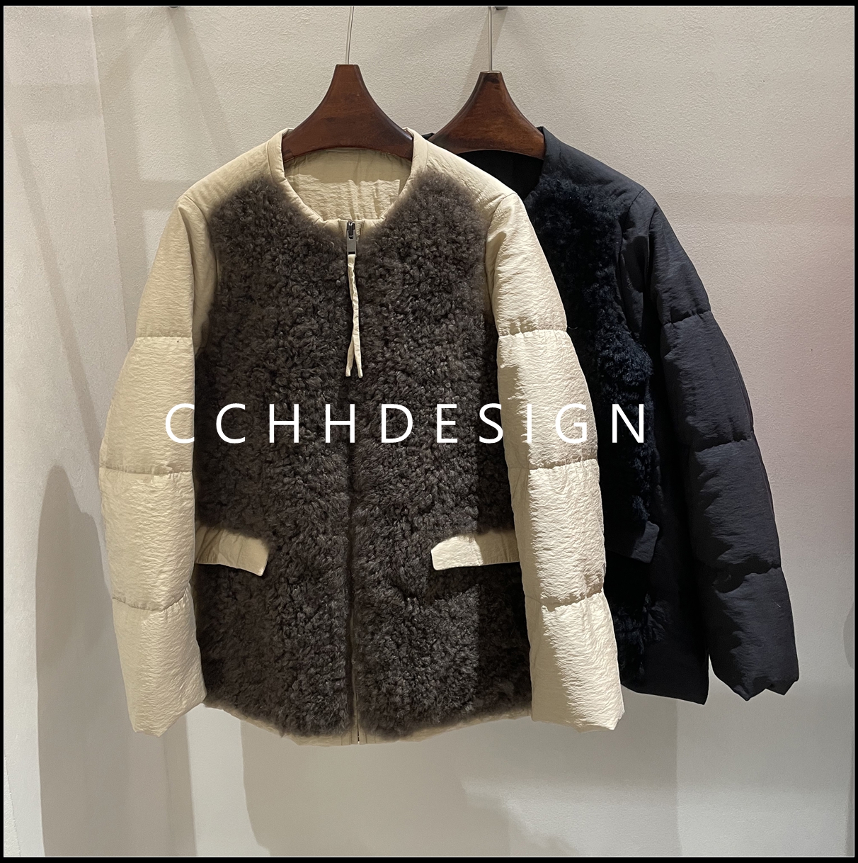 欧洲站女装2025冬季新款时尚休闲百搭拼接设计感长袖宽松夹克外套