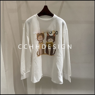 欧货高级感拼接时尚 询价问客服 秒杀 撞色气质宽松休闲T恤 特价