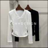 显瘦百搭打底高级感长袖 欧洲站女装 T恤 时尚 气质修身 2025冬季 新款