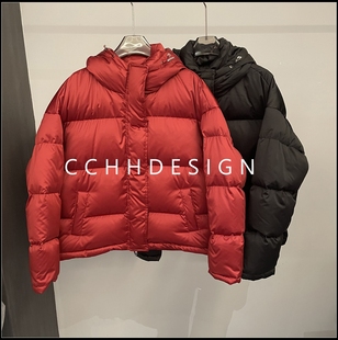 洋气短款 欧洲站女装 设计感气质百搭连帽抽绳时尚 新款 外套 2025冬季