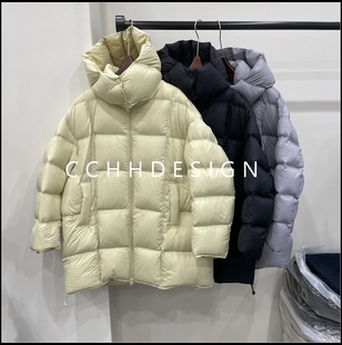 长袖 欧洲站女装 简约百搭翻领连帽气质时尚 新款 羽绒服外套 2025冬季