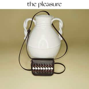 the pleasure【七夕礼遇】马赛克钱包真皮编织斜挎腰包精致礼物