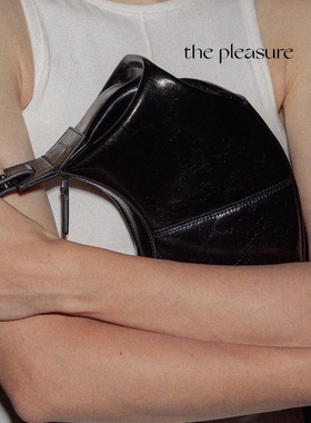 thepleasure釉面系列原创设计小软月牛皮斜挎手提包