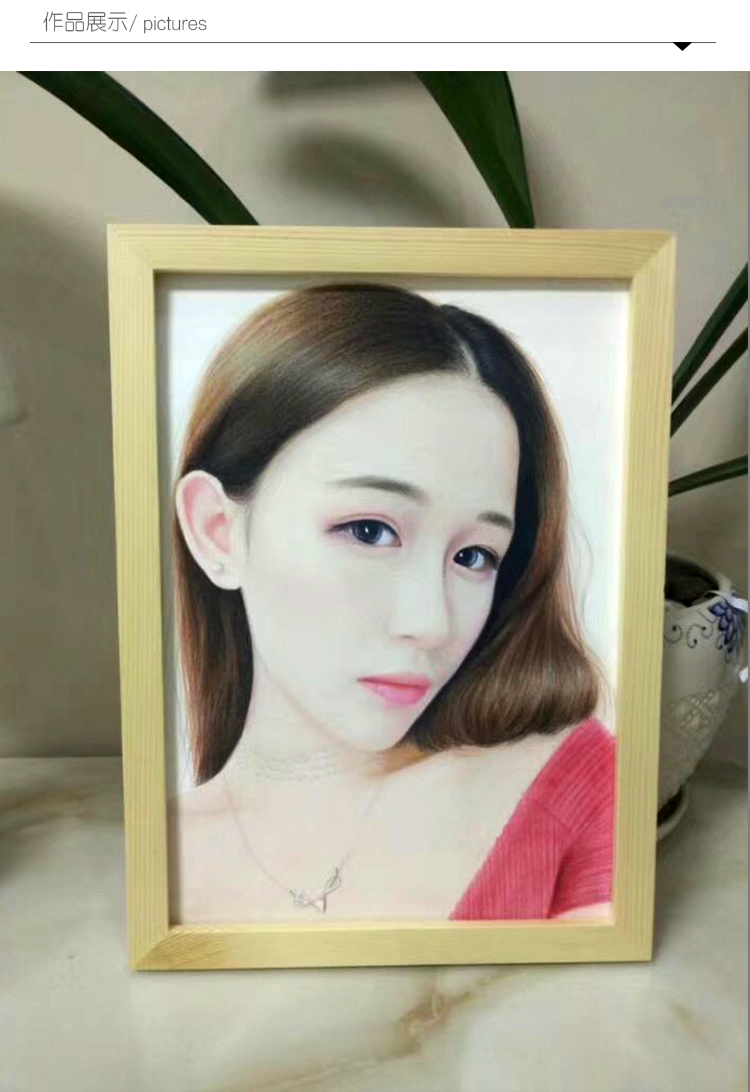 手绘素描画像真人头像转手绘画照头像定制/手绘真人漫