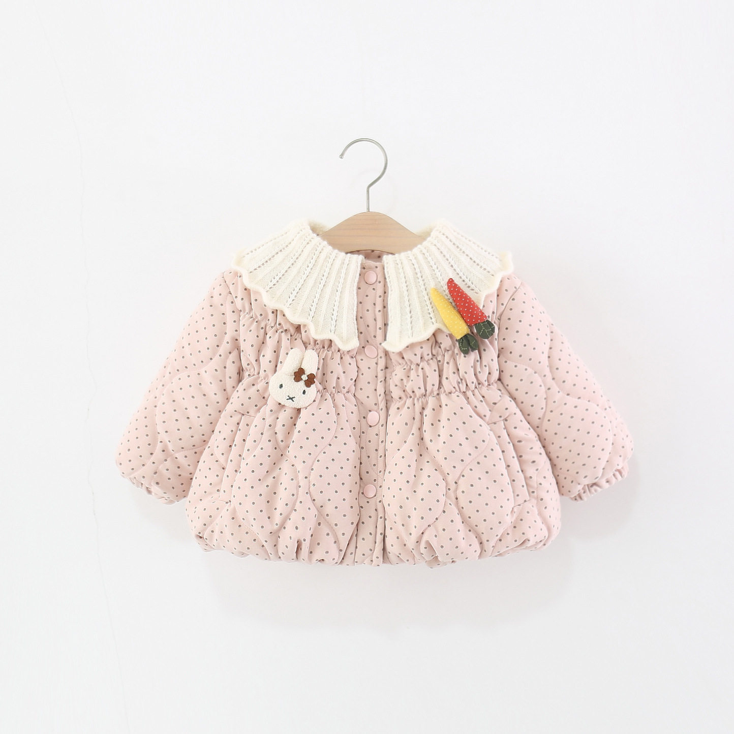 童装女童棉衣外套冬季加厚加绒婴儿童女宝宝卡通可爱毛线翻领棉服,童装/婴儿装/亲子装,棉袄/棉服,淘宝优惠券,粉丝福利购,淘宝优惠卷