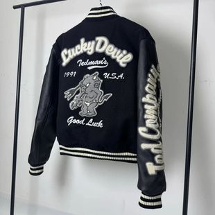 peter自主东洋1991幸运小恶魔棒球服vibe夹棉外套棉服cleamfit男