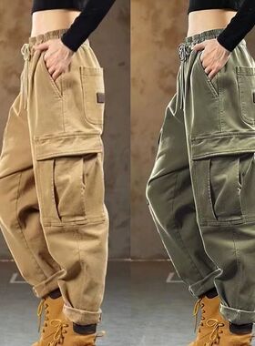美式高街多口袋工装裤复古直筒中性设计感长裤潮