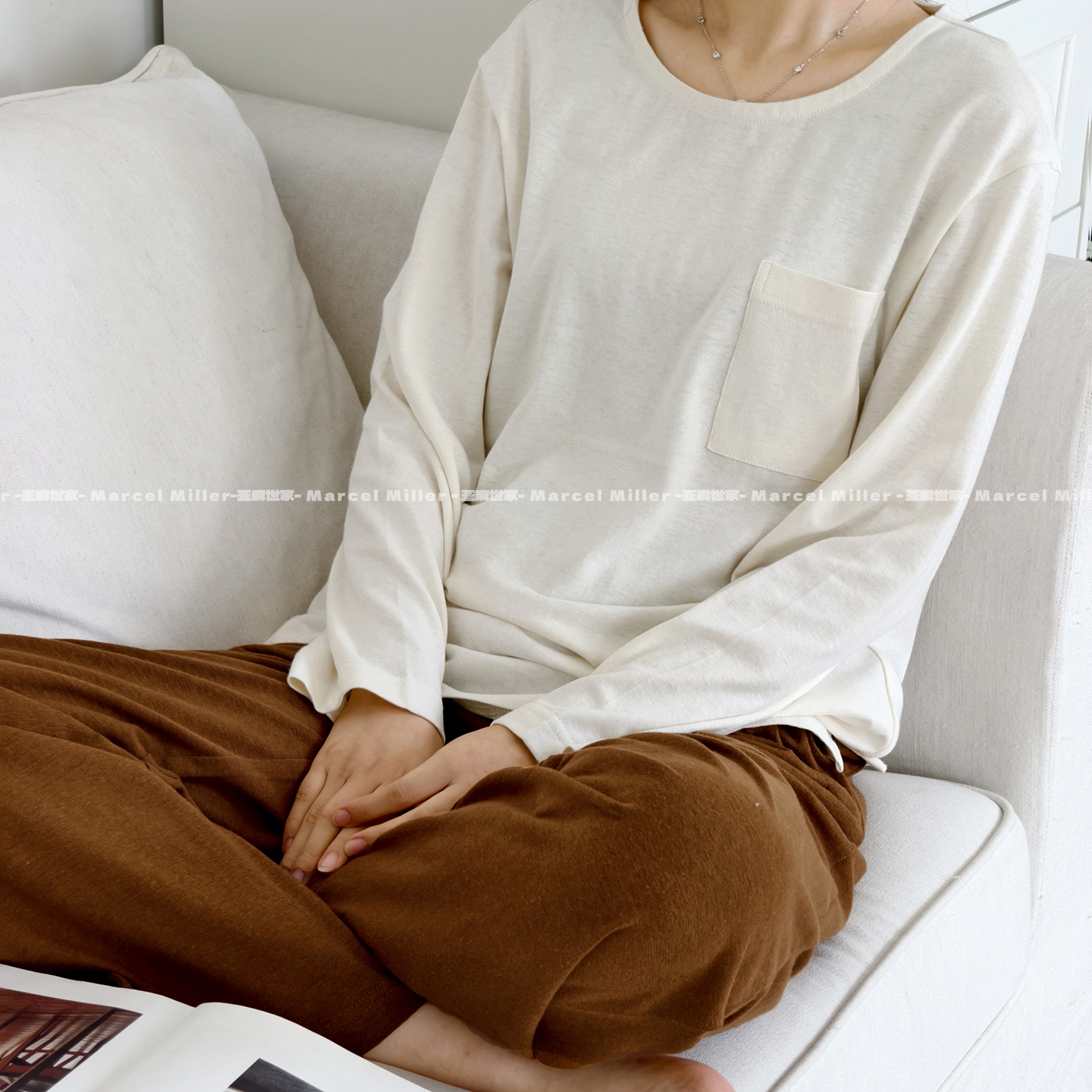 汉麻棉长袖长裤柔软微弹慵懒风