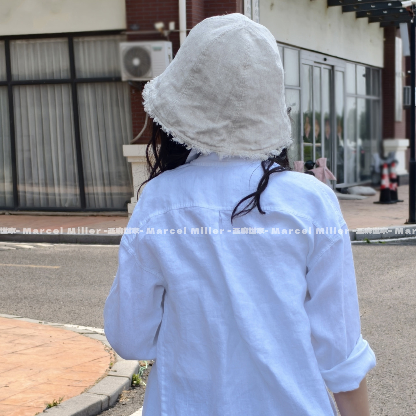 可调节大头围显脸小汉麻帽子随性松弛百搭遮脸防晒遮阳渔夫帽盆帽