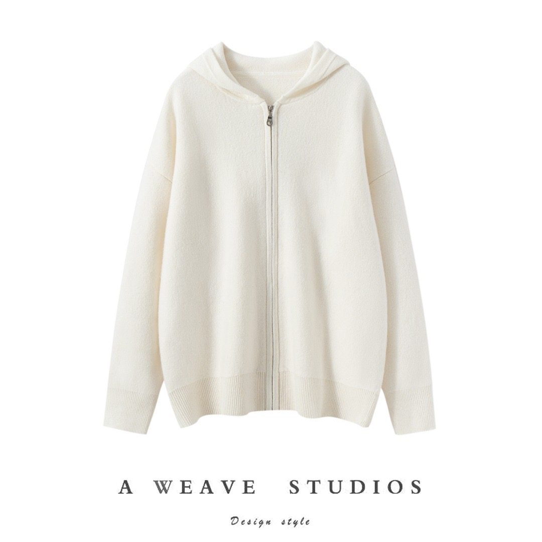 绵汐家新品上新 山羊绒连帽拉链经典纯色保暖内搭外穿针织开衫,女装/女士精品,羊绒衫,淘宝优惠券,粉丝福利购,淘宝优惠卷