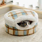 小香风铜锣烧封闭式 狗窝 猫窝冬天保暖冬加厚小窝宠物室外防寒冬季