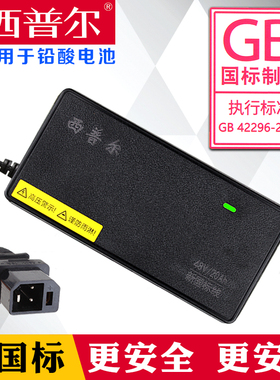 西普尔充电器新国标带协议48v12ah适用爱玛新日48v20小刀台铃欧派