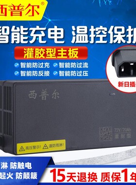 西普尔电动车充电器适用欧派60v72v20ah新日三线金箭4A防触碰3A