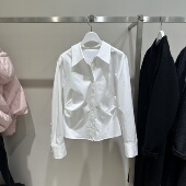 蕾丝拼接收腰通勤白衬衫 LIL 125140C4518 新款 女装 商场同款 春季