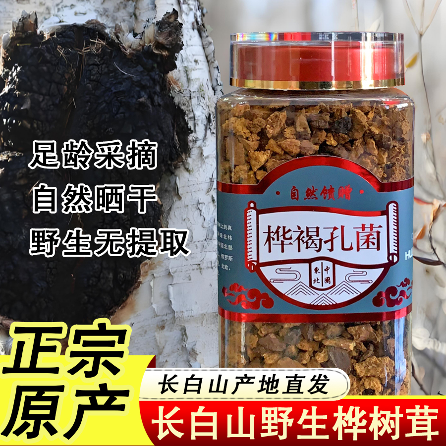 东北桦树茸 桦树黄黑金颗粒 长白山白桦茸桦褐孔菌桦树泪