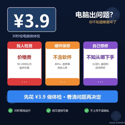 电脑检测软件排查故障性能评估