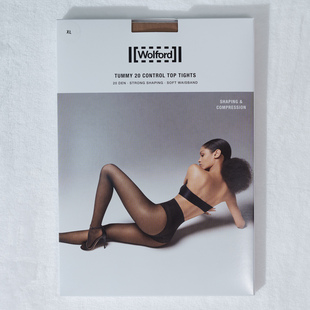 20D Wolford 18517 Tummy Top塑形收腹绒感蕾丝连裤 丝袜 Control