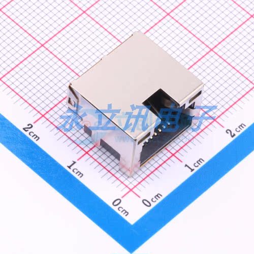 原装 RJ45-004-045-11沉板4.2 带屏蔽 8P8C 带LED 以太网连接器