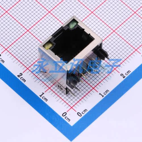 KH-RJ45-56-8P8C-D 以太网连接器(RJ45 RJ11) RJ45插座 弯插带LED