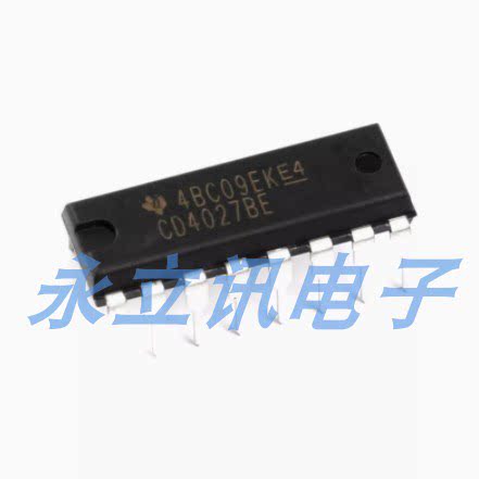 原装正品 直插 CD4027BE 芯片 双J-K主从触发器 DIP-16 逻辑芯片