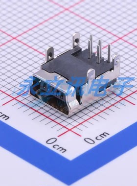 920-462A2021D10102 USB2.0连接器Mini-B弯插 5P母头90度插板四脚