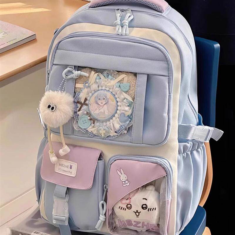 上学学生书包初中女生双肩痛包小食量带痛层高颜值大容量可放吧唧