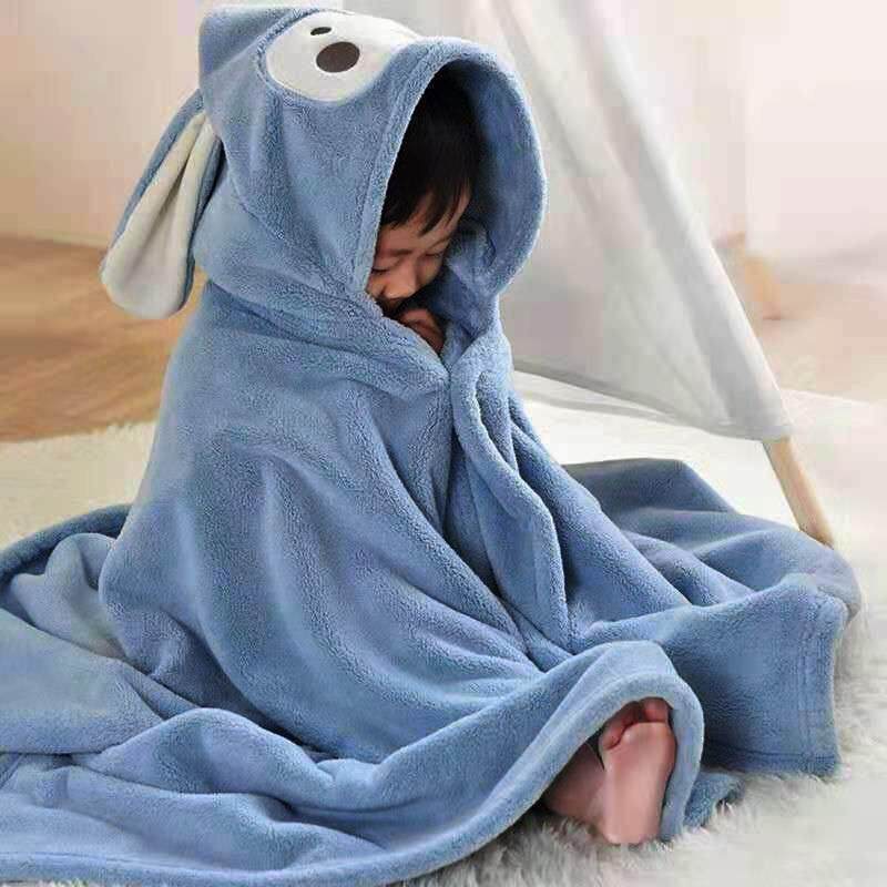浴巾2026新款全棉儿童秋冬加厚新生婴儿宝宝超柔软吸水带帽斗篷