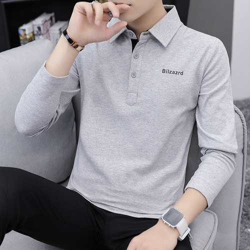 春秋季韩版潮流polo衫弹力衣服