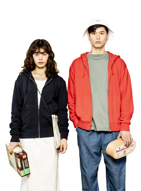 拉链卫衣DIY定制Printstar00189重磅连帽拉链卫衣开衫定制印LOGO