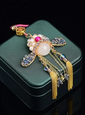 新款 手工绕丝 珍珠刀马旦 脸谱· 套装 复古宫廷风 直销