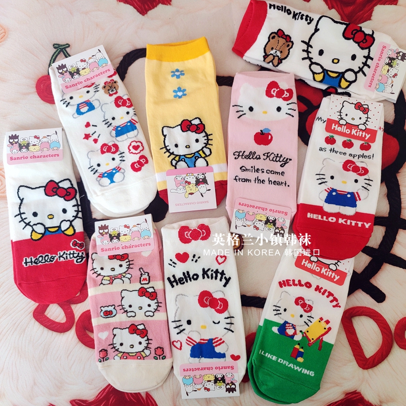 进口韩国正品短袜凯蒂猫