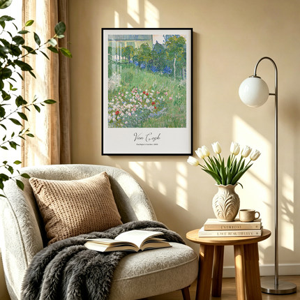 梵高莫奈挂画沙发背景墙玄关客厅装饰画壁画卧室抽象艺术花卉油画