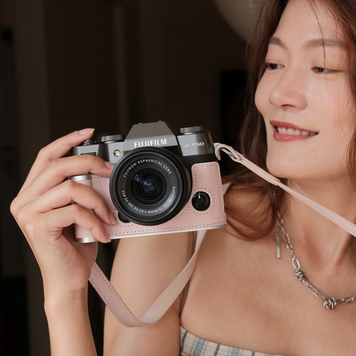 富士xt5手柄粉色保护套