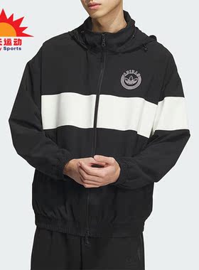 Adidas/阿迪达斯正品三叶草男子经典运动连帽夹克外套IU4793