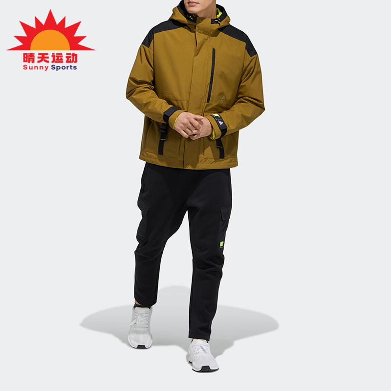 阿迪达斯男运动训练连帽夹克外套