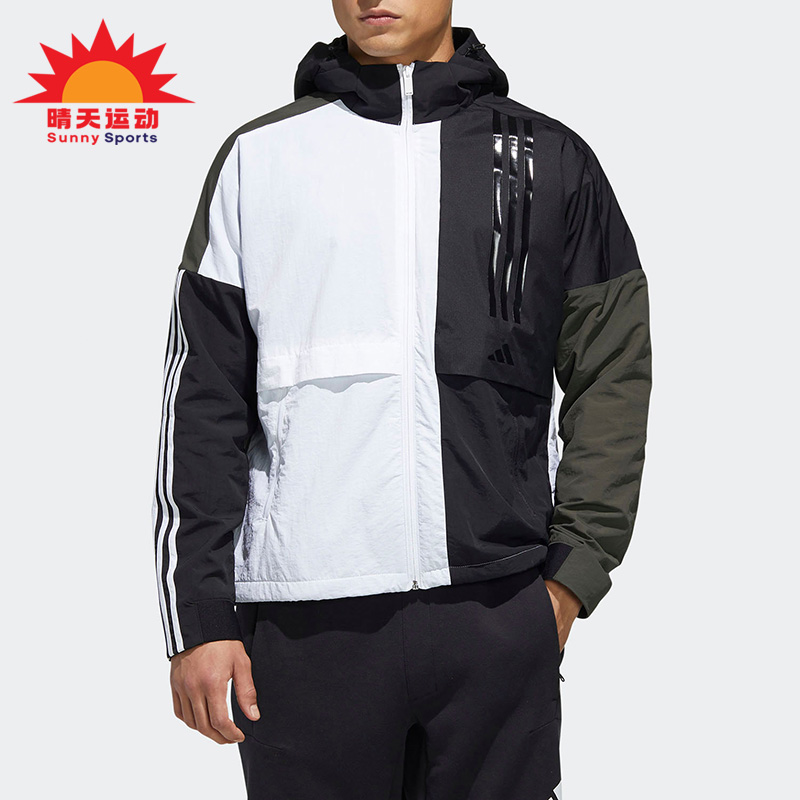 阿迪达斯男子运动连帽夹克外套