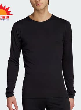 Adidas/阿迪达斯正品户外男士舒适保暖运动长袖打底T恤HZ8563