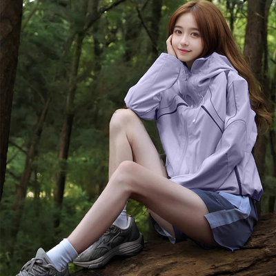 卡盛紫色冲锋衣女款2025春秋新款