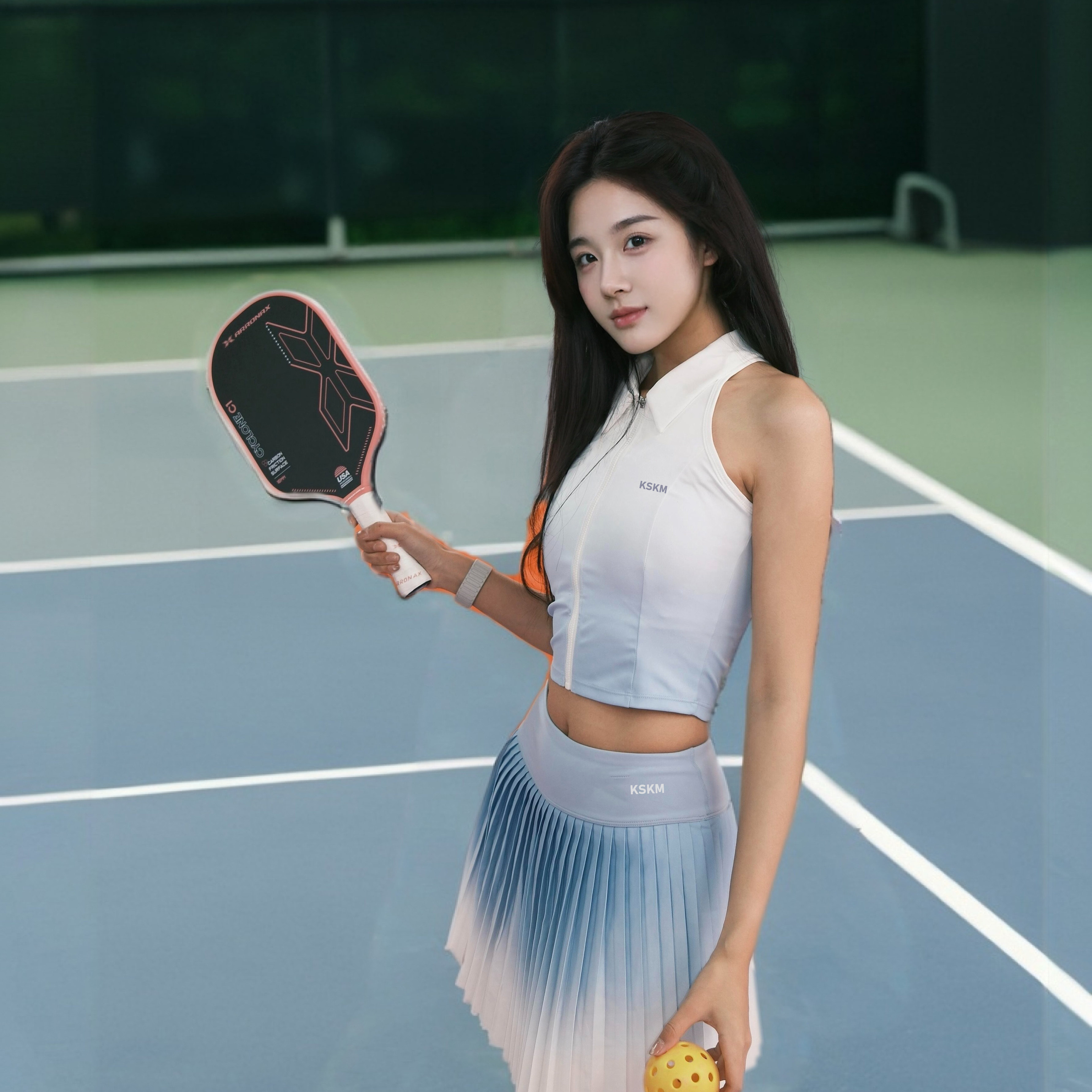 卡盛白色匹克球服女2026春夏季新款设计感运动无袖背心修身健身服,女装/女士精品,时尚套装,淘宝优惠券,粉丝福利购,淘宝优惠卷