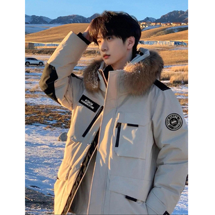 【亏本清仓】卡盛工装羽绒棉服男冬季2025高级小众长款情侣派克服