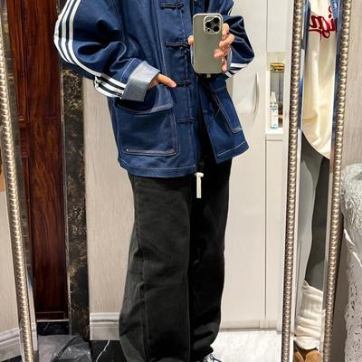 卡盛KSKM蓝色休闲复古夹克