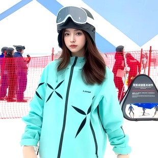 卡盛薄荷绿滑雪服套装女2025秋冬新款小个子多巴胺单双板雪服装备