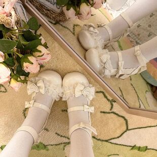 lolita鞋甜美可爱洛丽塔鞋子百搭鞋低跟JK小皮鞋少女公主配裙鞋子