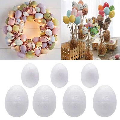 50pcs Easter Decor White Foam Eggs Easter Party Supplies Kid