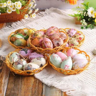 2025 Easter Day Colorful Egg Hanging Pendants Creative Weavi