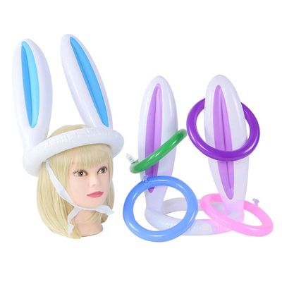 Easter Party Game Inflatable Rabbit Ear Hat Ring Toss  Easte