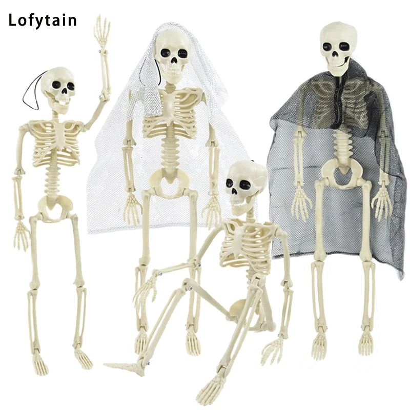 Lofytain Halloween Movable Skeleton Fake Bones Halloween Par