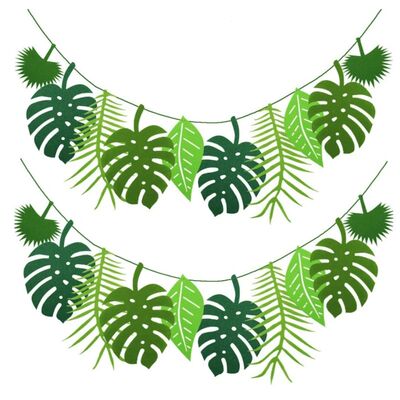 Turtle Leaf Decoration Hawaii Party Summer Happy Birthday Pa